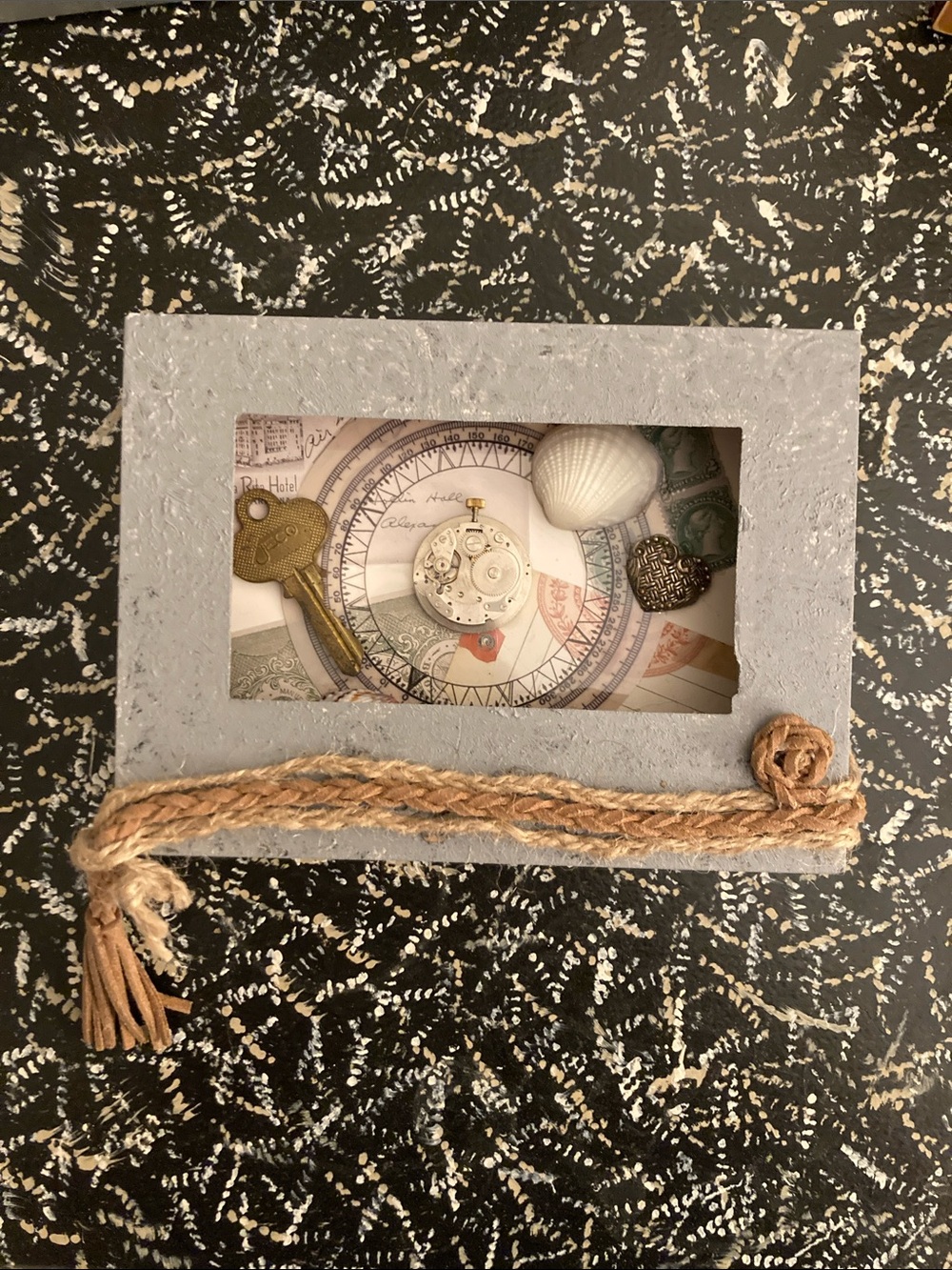 Mixed Media Nautical Shadow Box